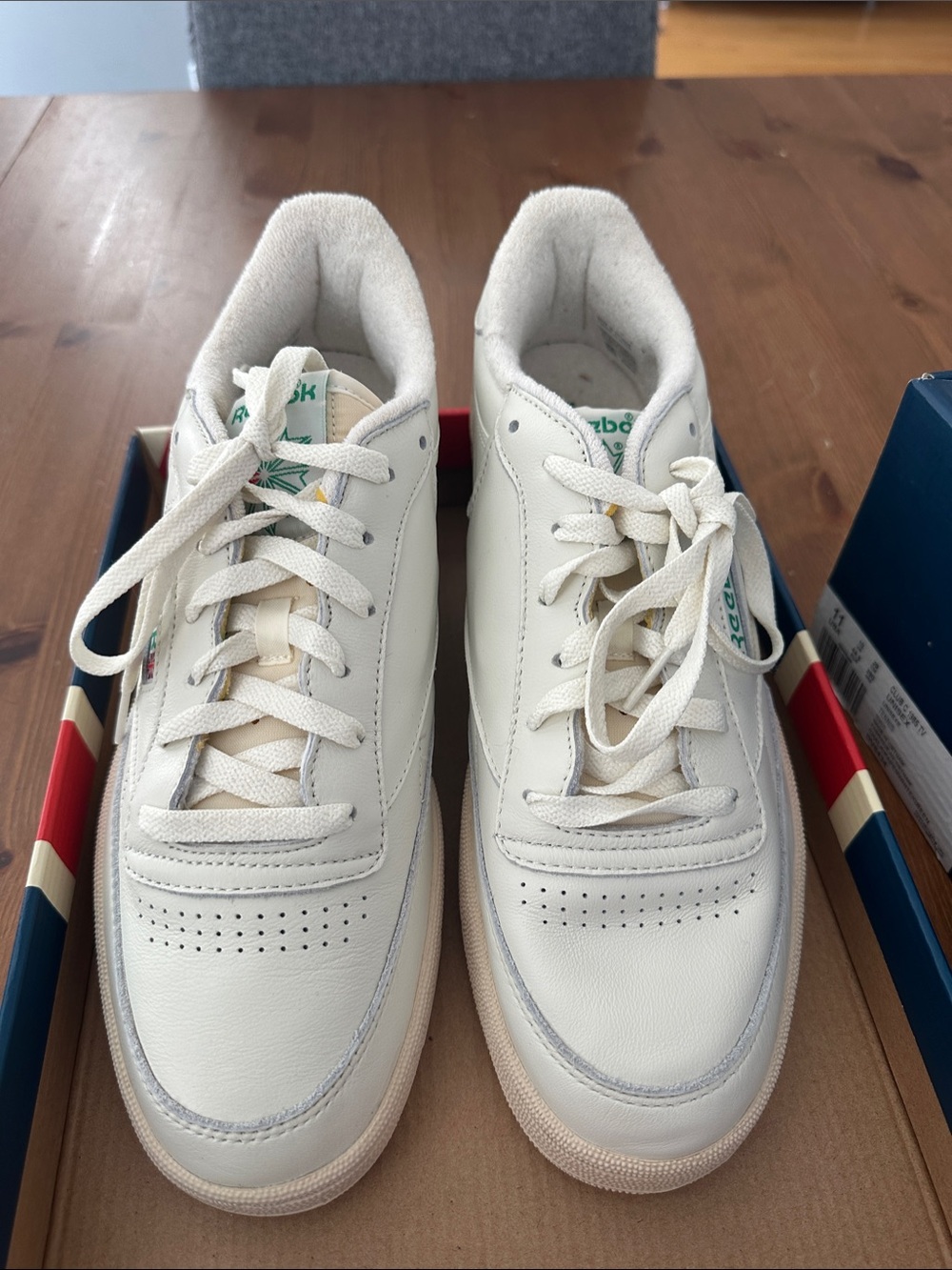 Reebok White Leather Low-Top Sneakers